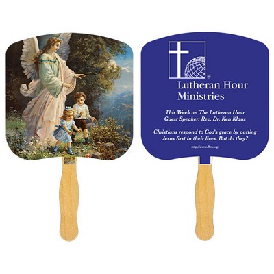 Religious Hand Fan/ Guardian Angel