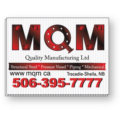 5/32" White Coroplast Sign, 9"x12" Rectangle, Full Colour