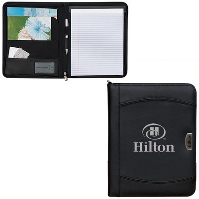 Black Zippered Notebook Portfolio